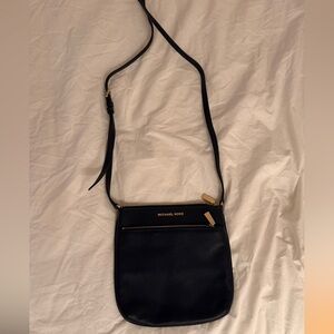 Micheal Kors Small Riley Flat Pebbled Leather CrossBody Bag
